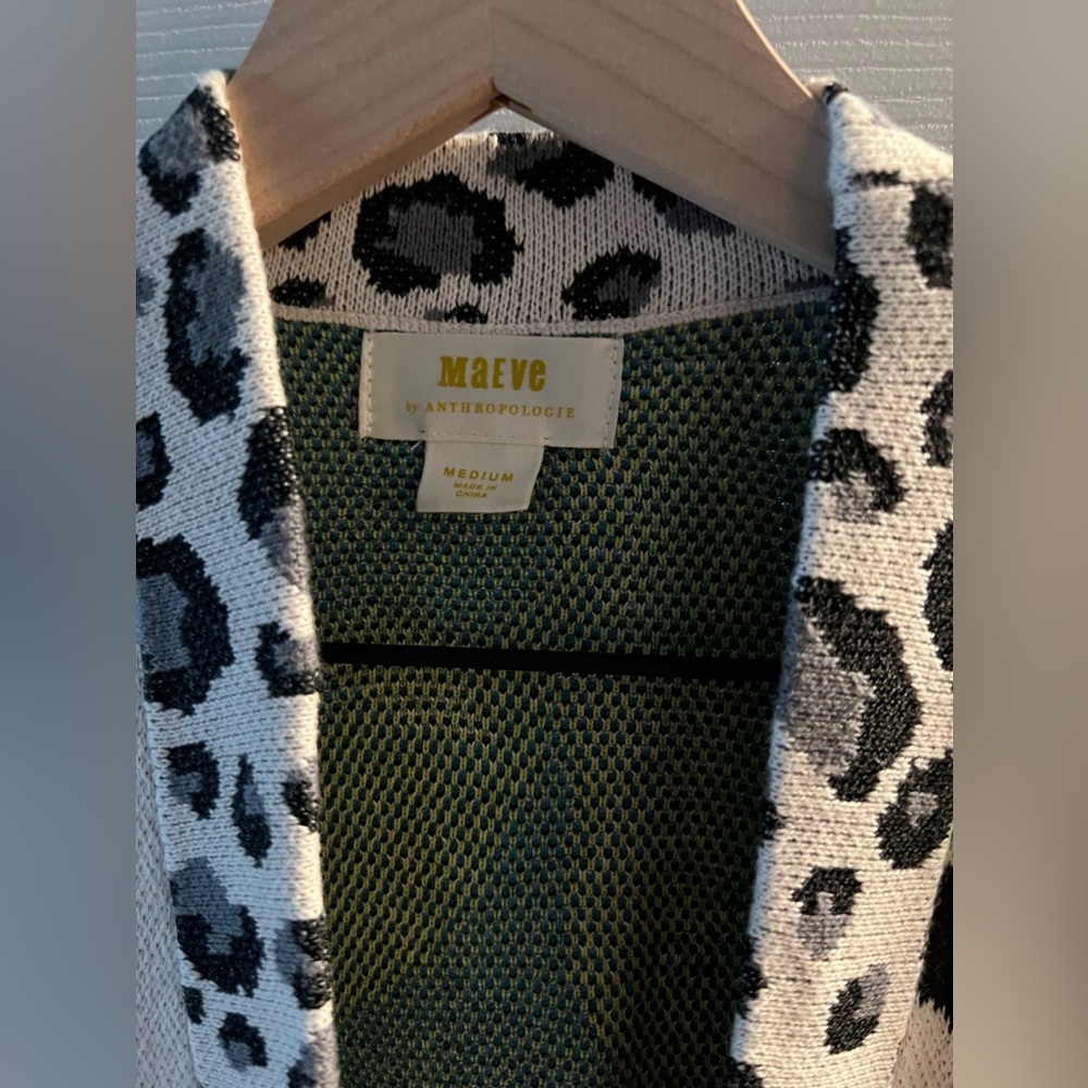 NWOT: Maeve Anthropologie Contrast Cardigan - Picture 7 of 14